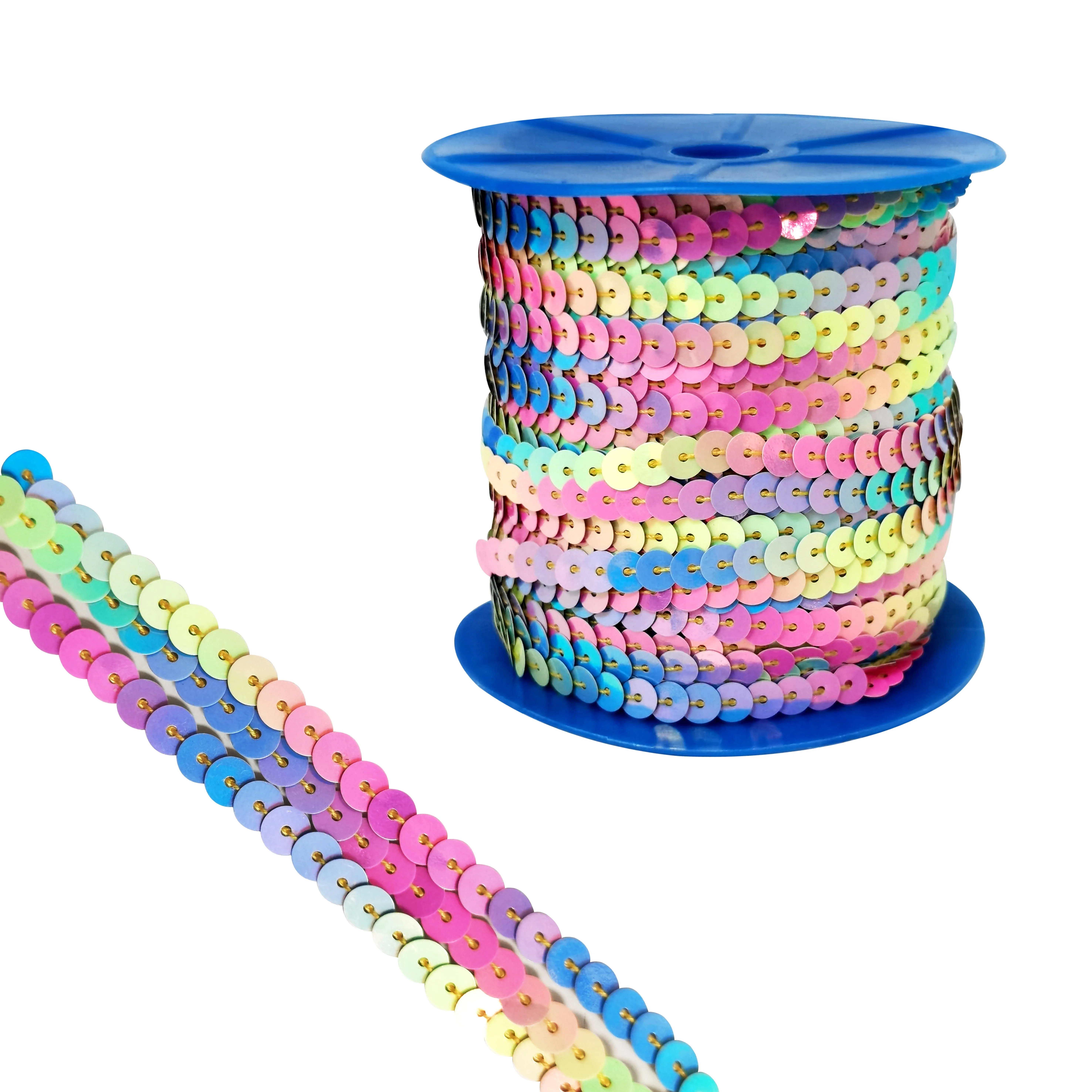 Новое поступление, блестки 6 мм, плоские, радужные, с блестками, блестками, шнурки для платья