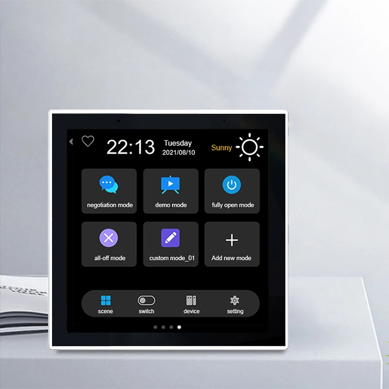 4inch control panel tuya smart home zigbee gateway system smart dimmer switch wall panel up to 100 smart device can be added