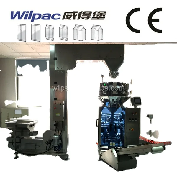 Shredded Cheese Sachet Pillow Bag Weighing Vertical Packaging Machine Paper,plastic Packaging 140~460mm 10 Heads 10~1000g 1600ml