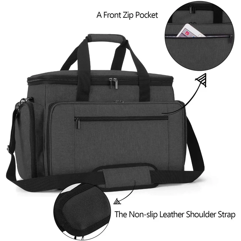 Travel Case for Sewing Machine And Accessories Carrying Bag with Removable Padding Pad