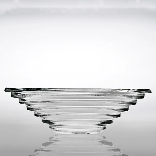 Wholesale pressed clear glass salad plates