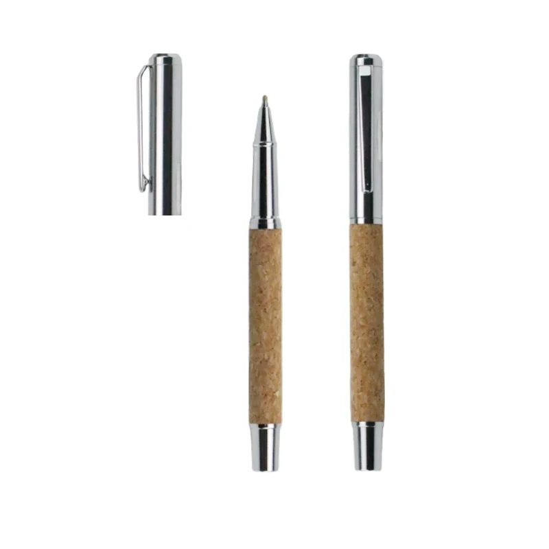 Promotional Pens Custom Logo Eco Hotel Metal Material Gift Ballpoint Pen with Cork Shell Gift items