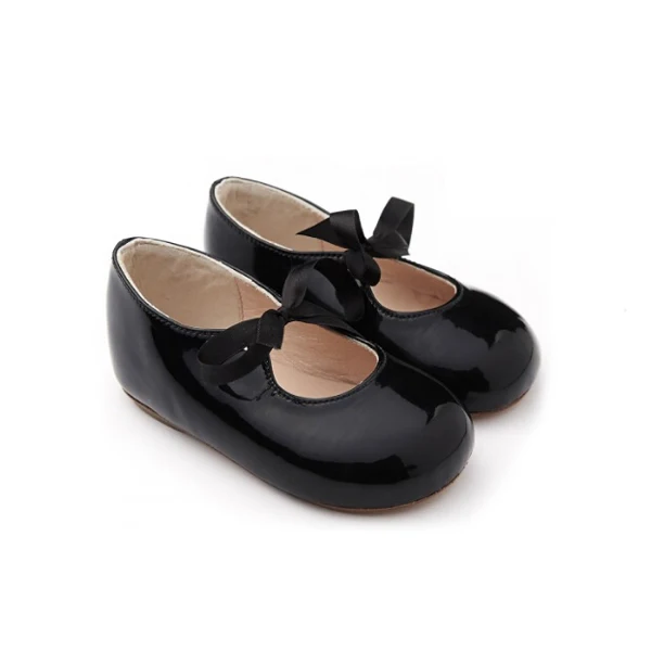 CHOOZII Wholesale Customized Breathable Leather Toddler Soft Sole Princess Baby Girl Mary Jane Shoes with Sweet Ribbon Bow