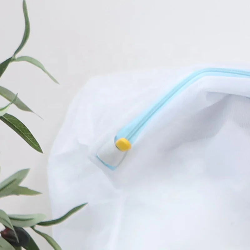 Custom Logo Polyester Zipper Clothes Wash Bag Low Price Underwear Laundry Mesh Bar Washing Bag