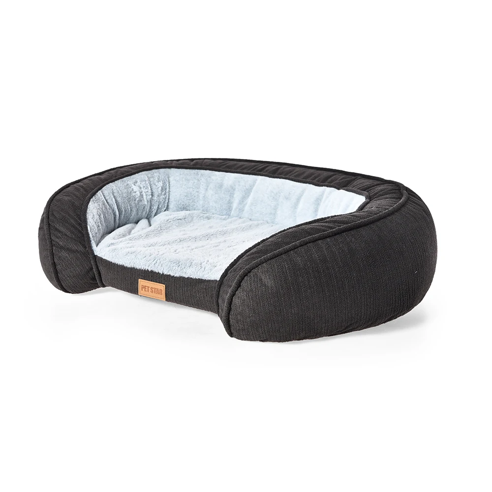 Factory Customize Suede Fabric Corn Kernel Shape Dog Sofa Couch Soft Egg Crate Sponeg Dog Sofa Bed