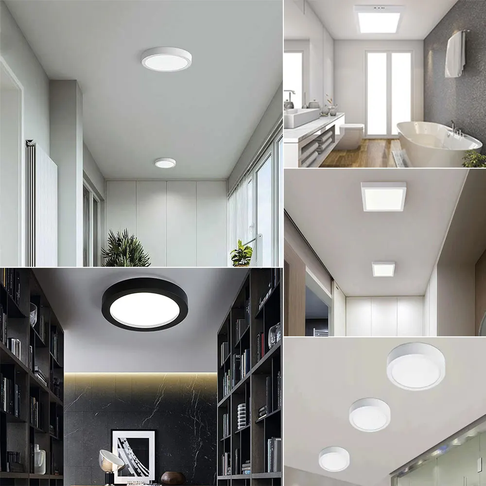 Vertak Hot Sale Super Brightness Round Square Led Panel Light Surface Mounted Ceiling Lamp For Decoration Home Lighting