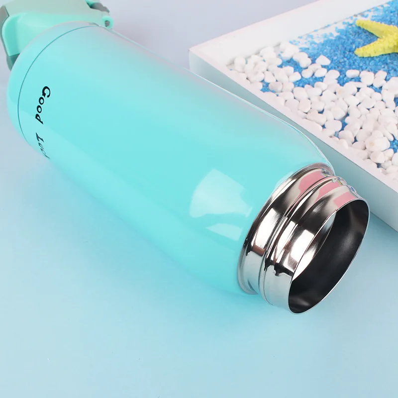 Kids Stainless Steel Straw Thermos Mug Cartoon Leak-proof Vacuum Flask Children Thermal Water Bottle Thermocup