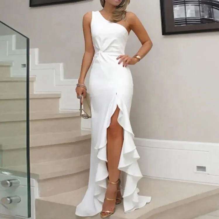 Custom Sleeveless Plain Elegant Women Summer Party Long lady Casual Dress