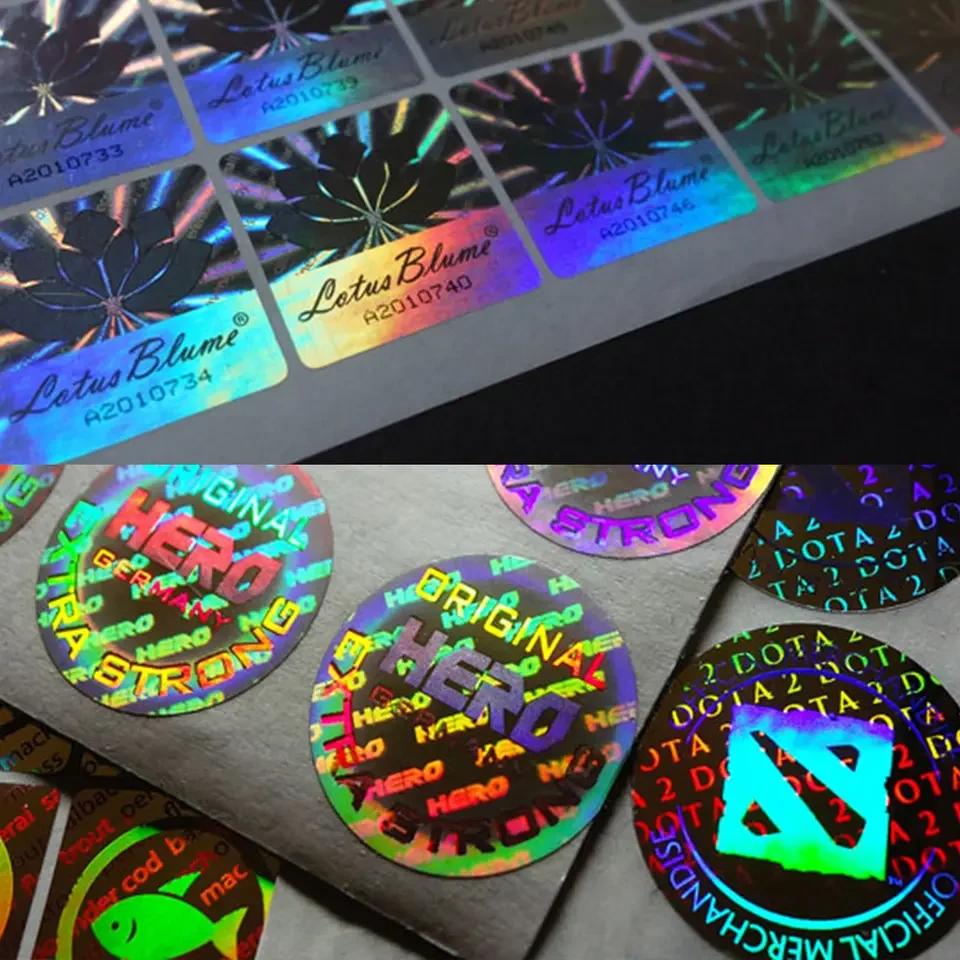 Numbered Hologram Stickers Customized Original Genuine Sealed Holo Sticker Labels