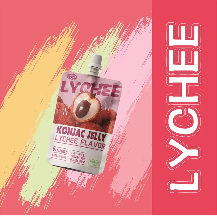 Konjac Jelly Drink Lychee Flavor Snack Oem Odm Bulk High Quality Low Cost With Vitamin C Good for Lose Weight