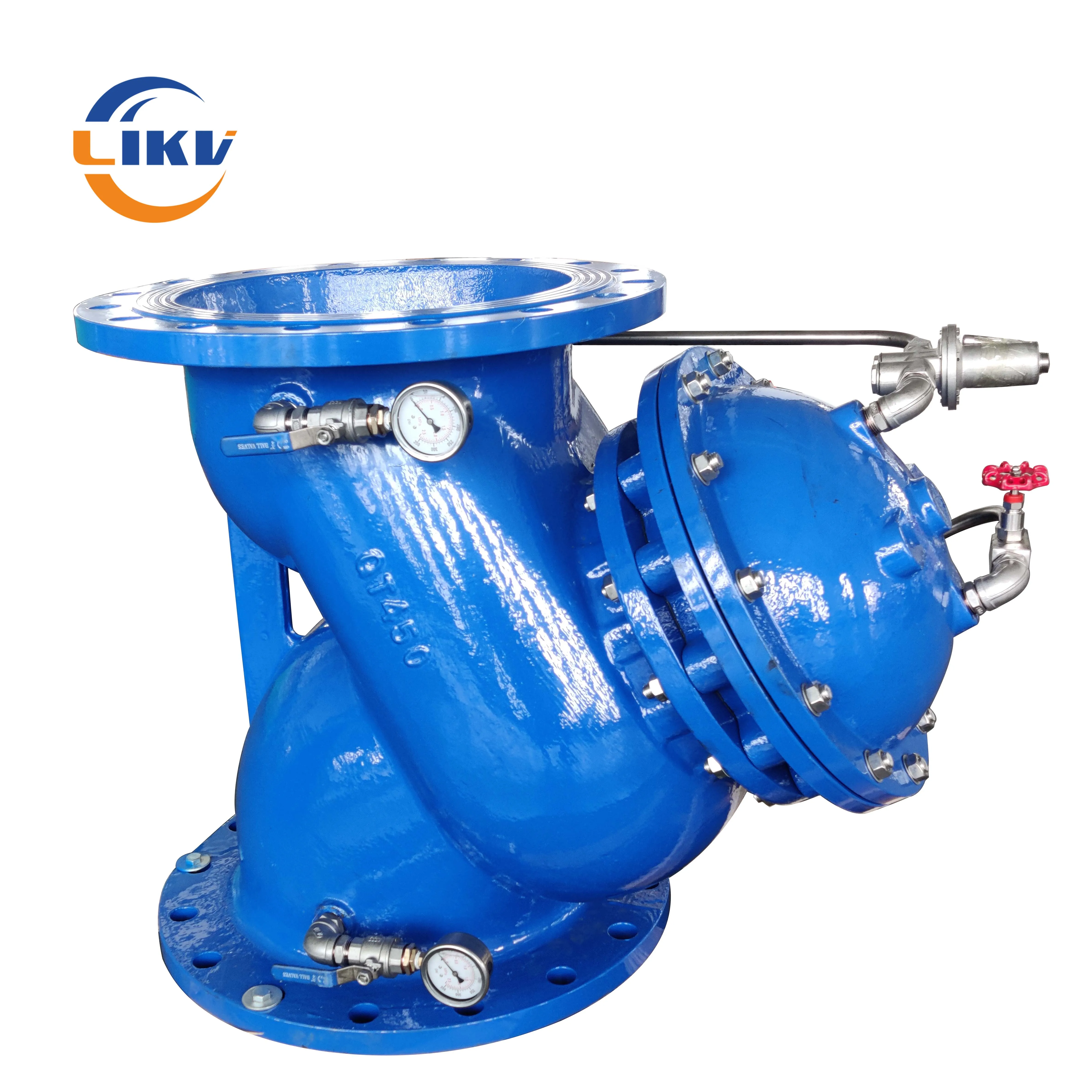 Diaphragm Straight Y Type Ductile Iron Body Pressure Reducing Control Valve for Water
