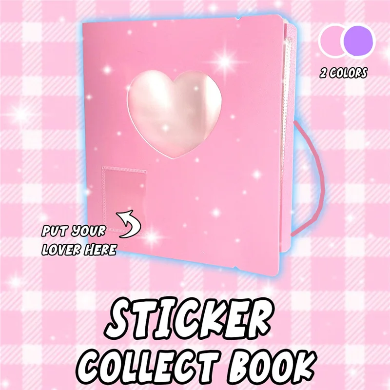 DIY lomo card  binder journal loose leaf photo album A5 Decorative stickers loose-leaf collection Love cover small card storage