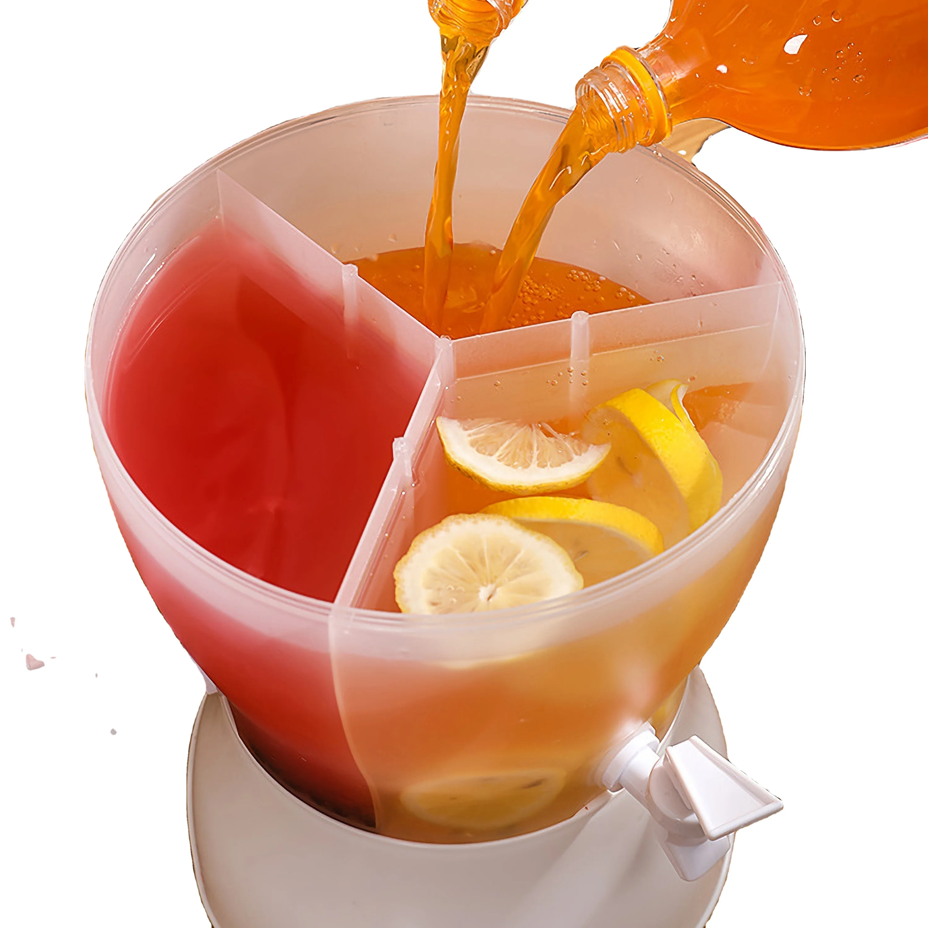 2022 drink dispenser beverage juice water jar beer alcoholic co2 carbonated soft fizzy fresh fruit pineapple with glass 3 tier