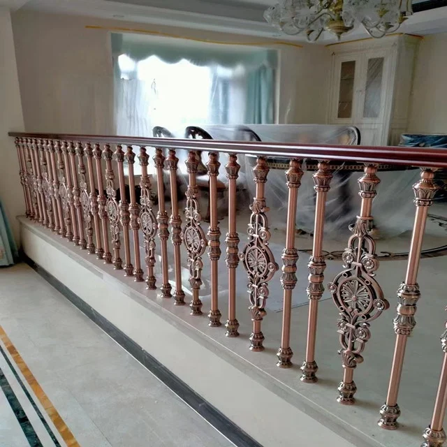 Luxury Style Elegant Decoration Of Interior Gold/Brass/Bronze Stair Railing Design