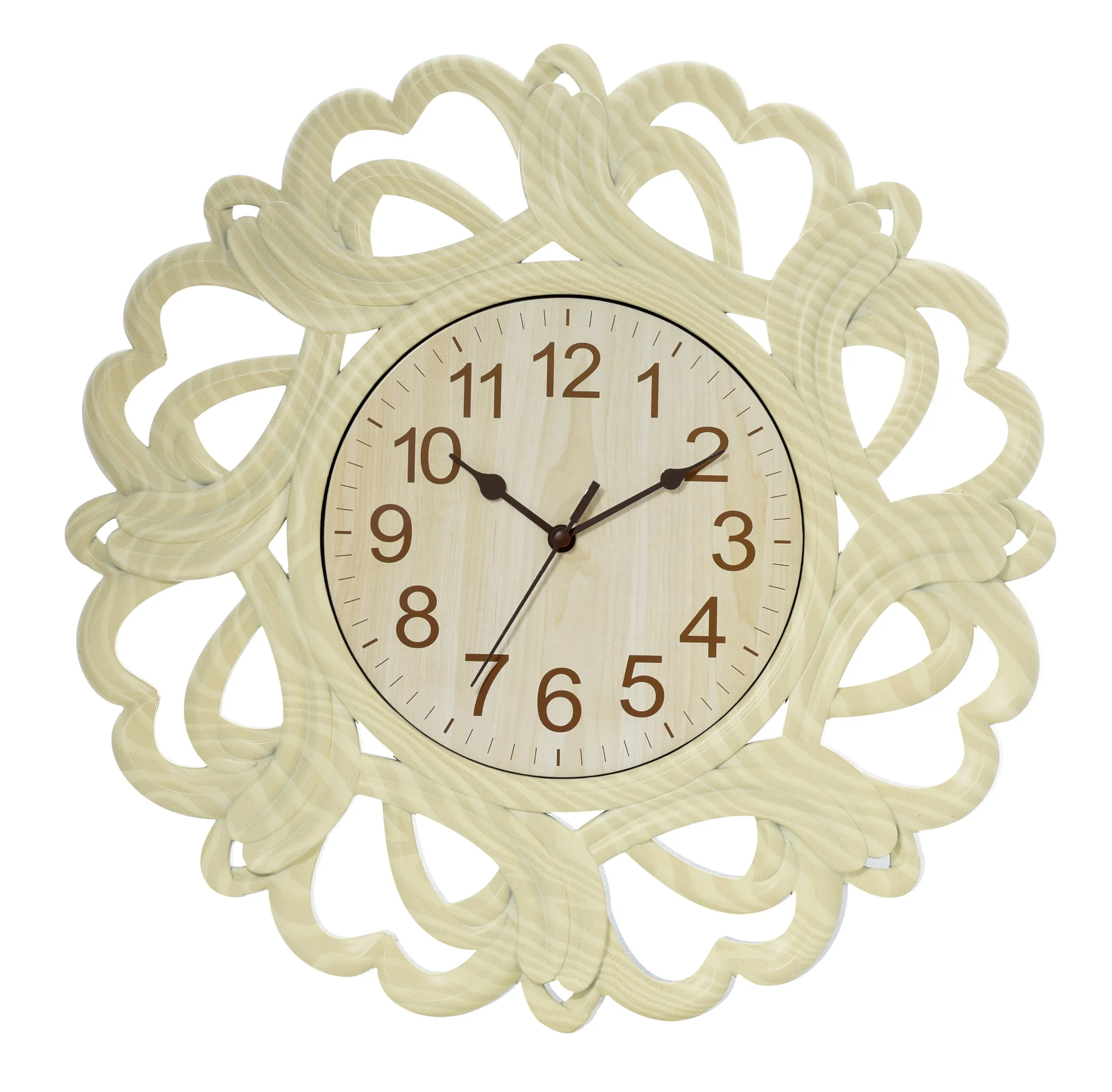 Paster Designers Wall Clocks Style Decoration for Living Room Wooden 14 In Round Printed Paper Wholesale Innovative Vintage Body