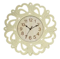 Paster Designers Wall Clocks Style Decoration for Living Room Wooden 14 In Round Printed Paper Wholesale Innovative Vintage Body
