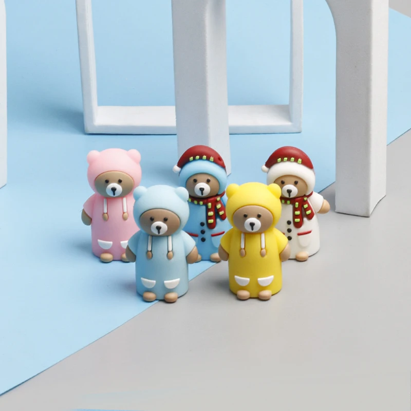 Cartoon PVC soft rubber silicone bear pencil sharpener primary school stationery for children mini pencil sharpener pencil sharp