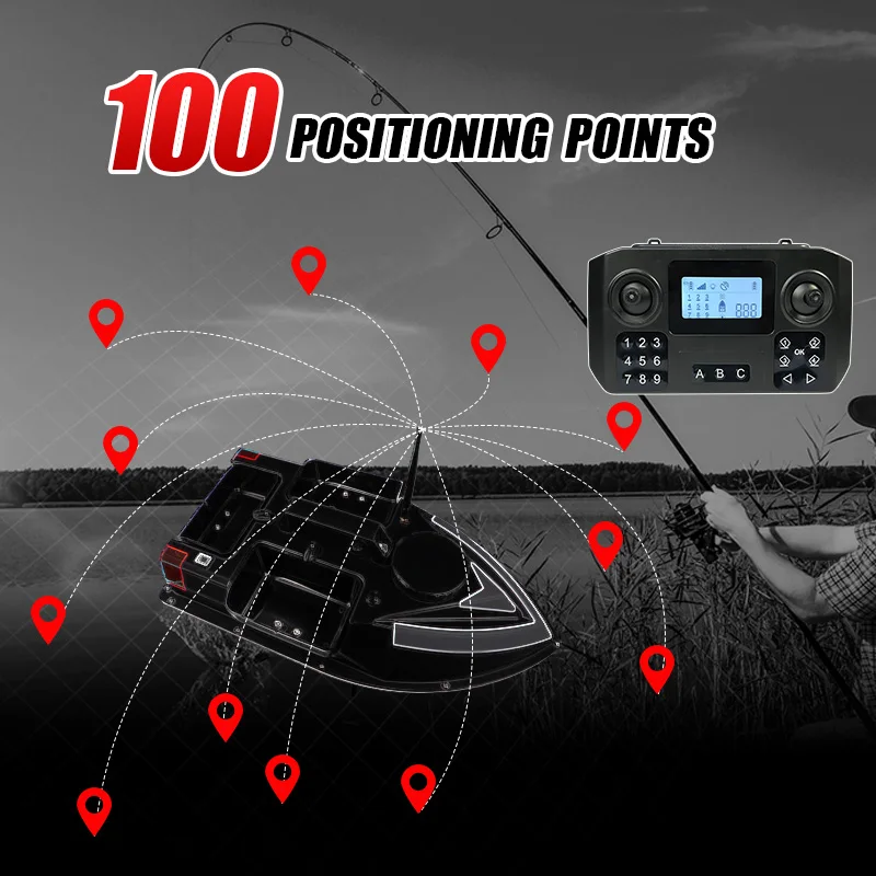 5200mAh Factory Electric Automatic Nesting 500m Distance Rc Boats  Fish Ship Remote Controlled Fishing Bait Boat