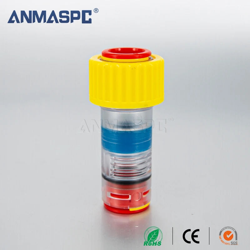 Push-fit Clear Duct Fittings Microduct Gas Block Gas-Water Block Micro Duct Connector 14/10mm micro duct gas blockconnector