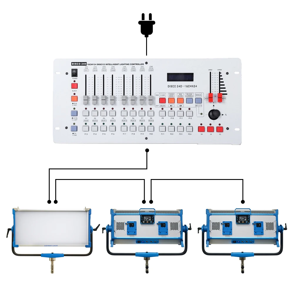 AI-2000C led photo video studio led light TV broadcast lighting for film production 12 effects shooting lights professional