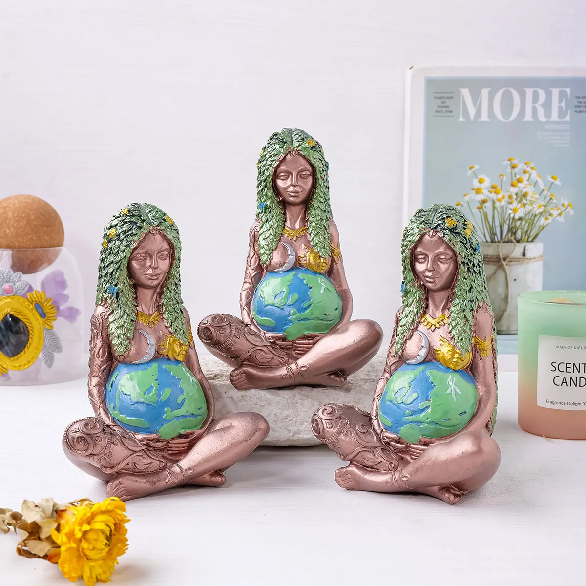 Natural Healing Big Size Figurine Mother Earth For Home Decoration Gifts