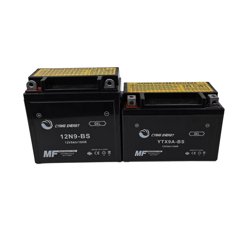  Китай лидер продаж оптовая продажа высокое качество 12V9AH/12N9L-BS/YTX9-BS гелевая сухая батарея для запуска