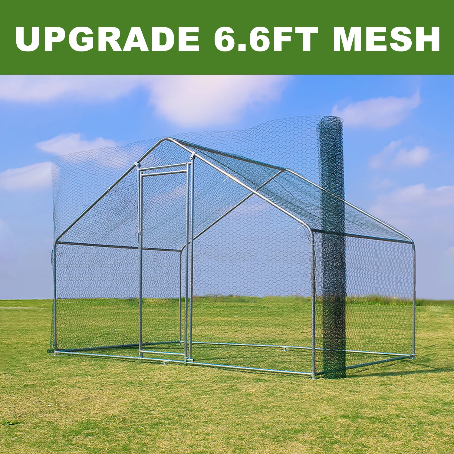 Large Metal Chicken Coop for Outside Walk-in Poultry Cage with Waterproof