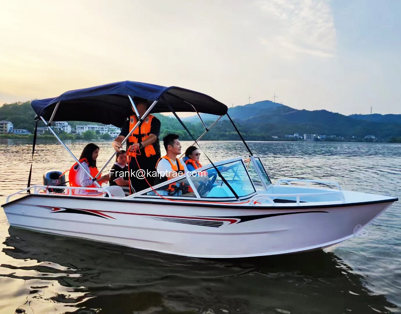 Sea used rigid king deep v bottom 16ft center console aluminum jon cuddy cabin barge power passenger boat cruiser landing craft