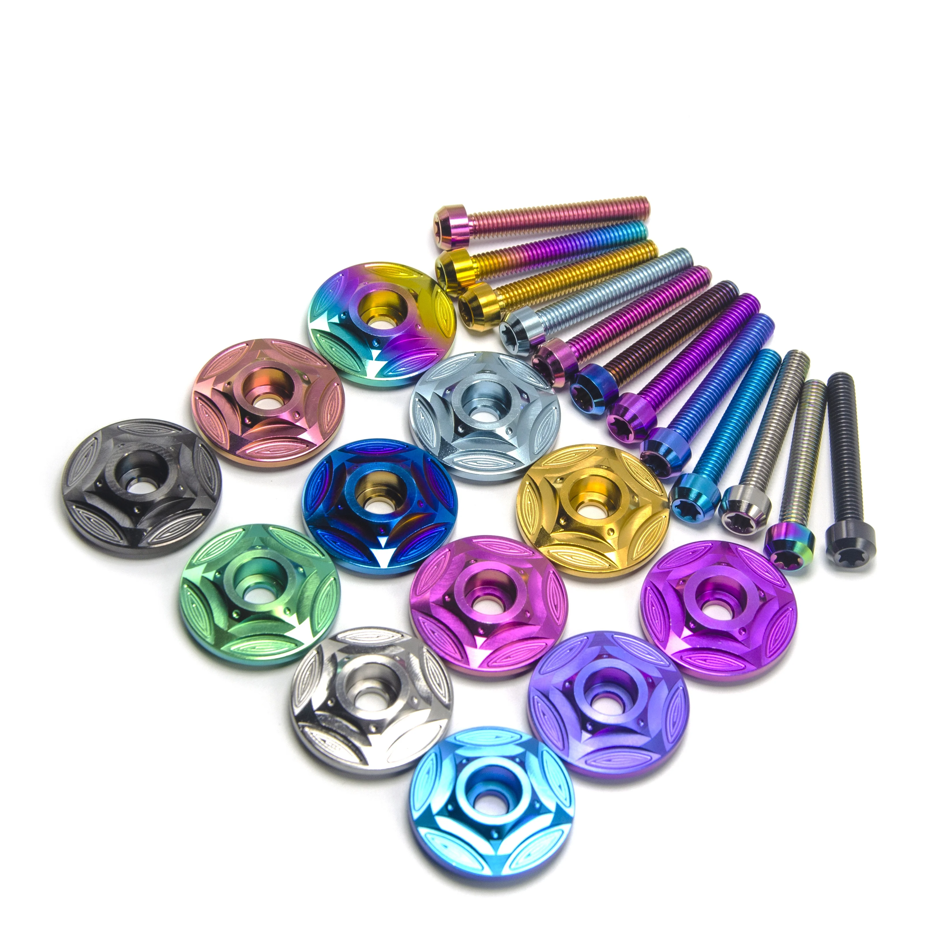 TITST GR5 Titanium Alloy CNC Handlebar Motorbike Handle Bar End Plugs Motorcycle Grip Bar End bolts