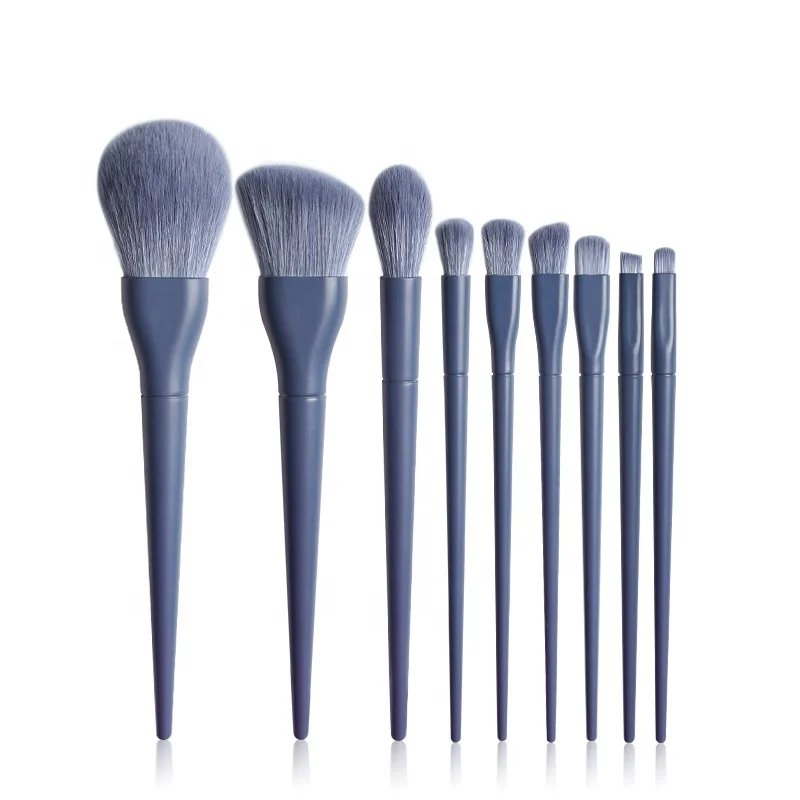 9 pcs soft hair eye shadow brush red lip brush makeup brush set manufacturer