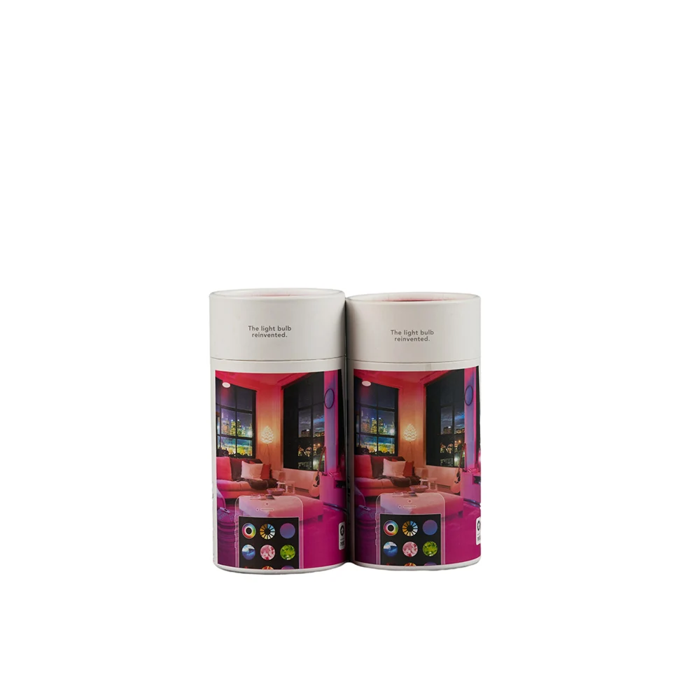 Delicate custom natural design food grade colorful cylinder cardboard essential oil mask talcum powder art paper packaging box