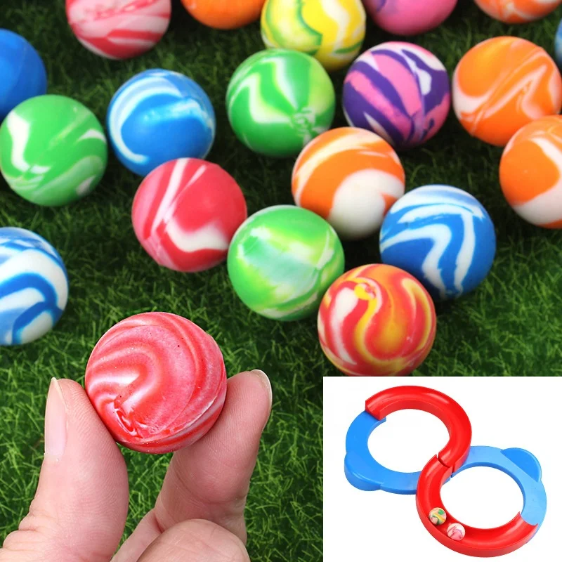 Cheap Mixed Color Stock 32mm 45mm machine Kids High Rubber Bounce Ball glitter bouncing ball