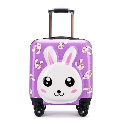 Free Sample Haslor ABS+PC Kids Travel Luggage Customized Cartoon Logo Colorful Kids Baby Travel Suitcase Luggage Free Sample