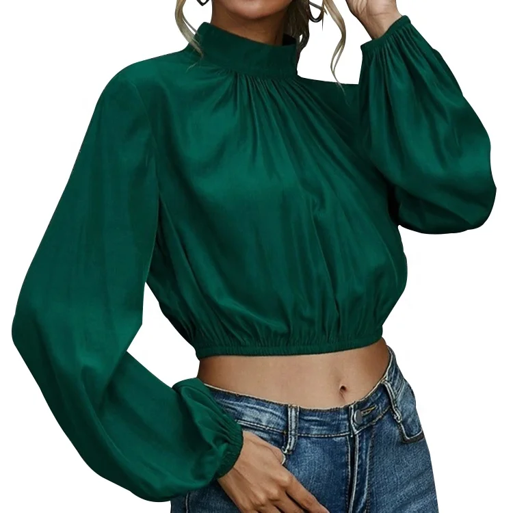 Женская модная блузка высокого качества на заказ, базовая шелковая блузка с вырезом лодочкой и длинным рукавом, женские топы