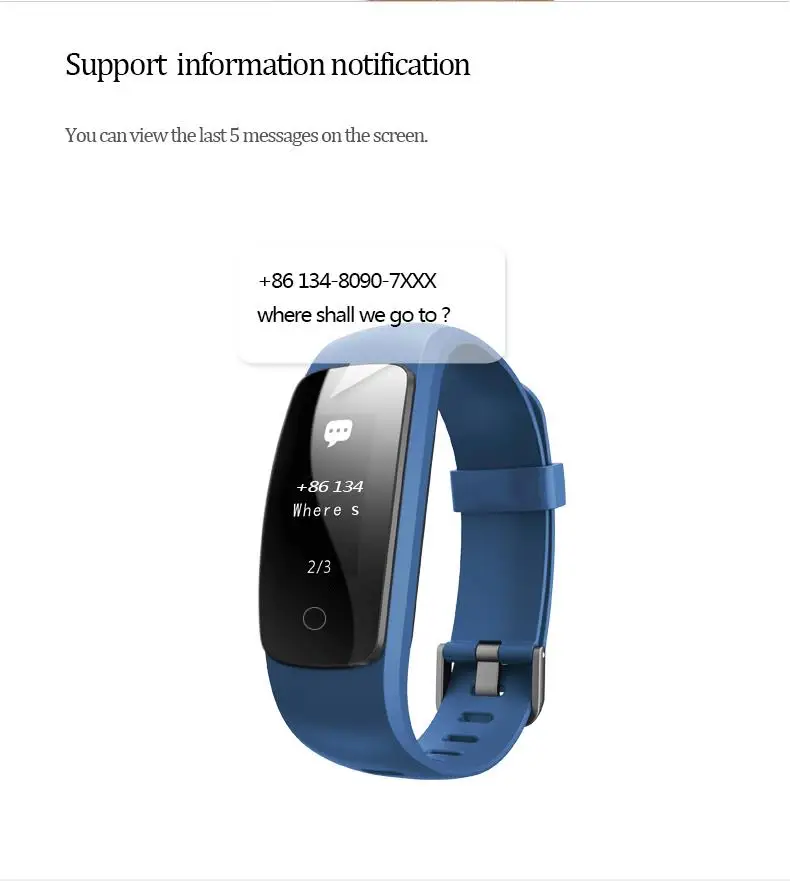 In Stock ID107 Plus Heart Rate BT 4.0 Bracelet Monitor Pedometer SportWristband Health Fitness Tracking For Android iOS