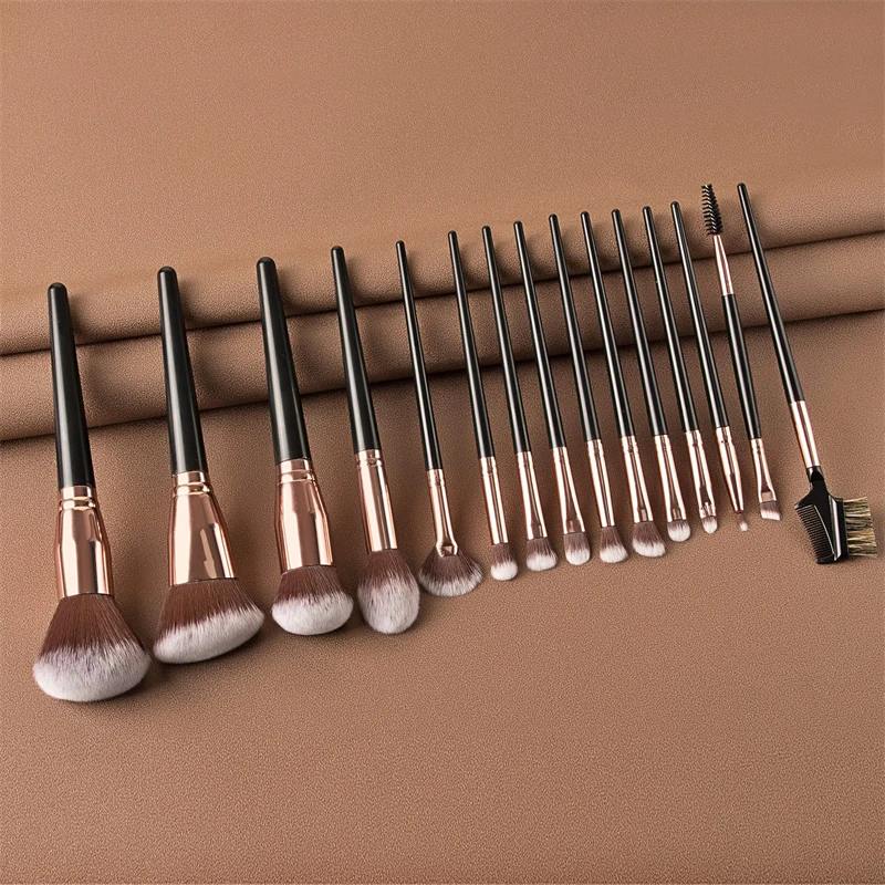 Professional Makeup Brush Set with Soft Bicolor Gradient Fibers 1/7/10/15/20Pcs/Set for Eye Shadow and Mascara Application