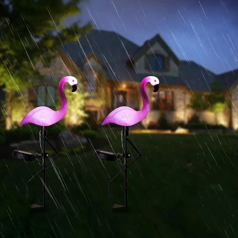 Aolaigle Wholesale Flamingo Yard Decorations Solar Powered Stake Led Lights Outdoor Garden And Pathway 2024 Hot