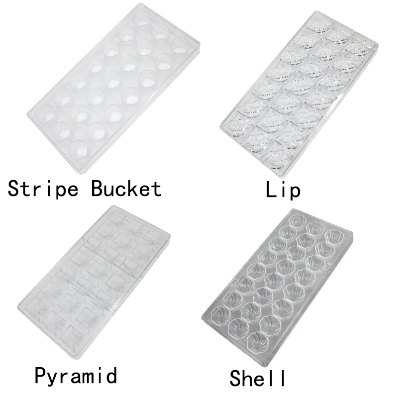 Wholesale polycarbonate mould for make chocolate candy custom plastic mold for chocolate