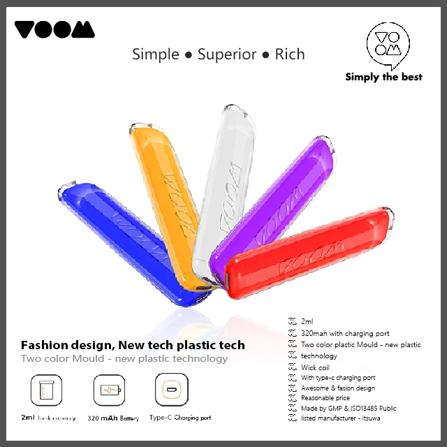 Itsuwa Voom Iris Mini 600 Светодиодная ватная палочка для вейпа легкий Комплект ручек оригинальная электронная