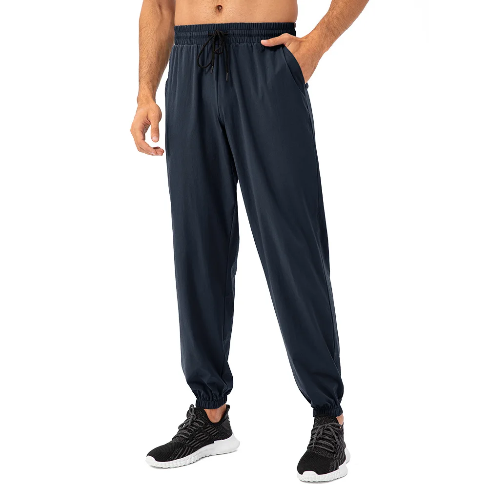 Loose Sports Trousers Casual Stretch Breathable Fitness Pants Running Training Lace-Up Elastic Jogger Pants Men Track Sweatpants