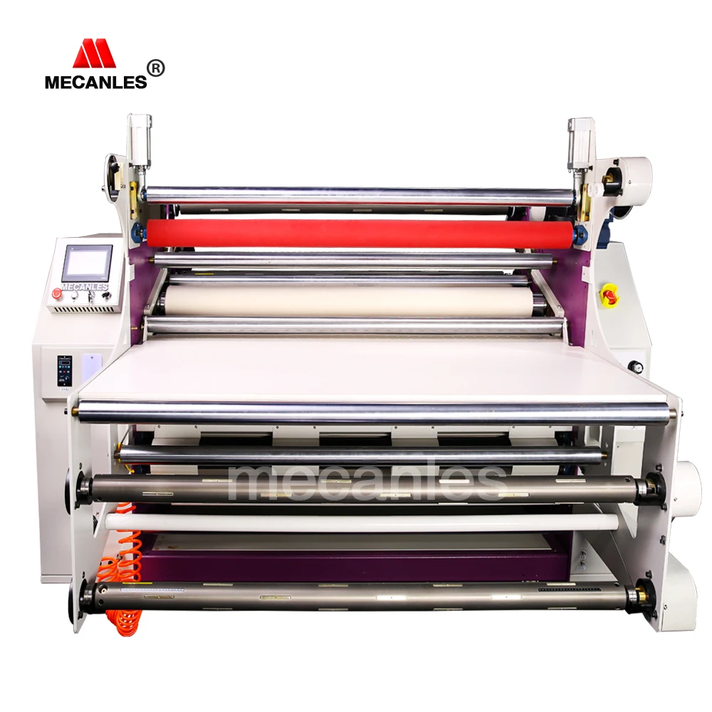 oil drum roll heat press heating touch screen control panel sublimation heat press machine for garment sportswear swimwear