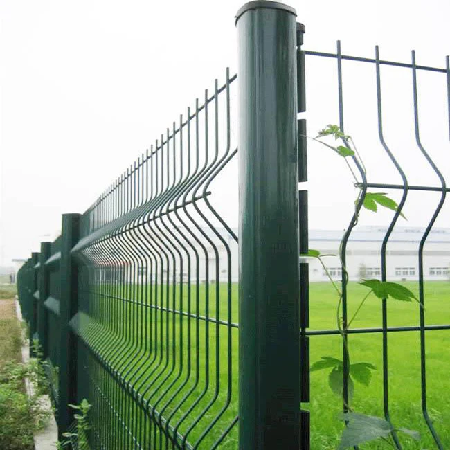 Welded Mesh Column Pvc Coated Garden 3D Peach Shape Post Fence