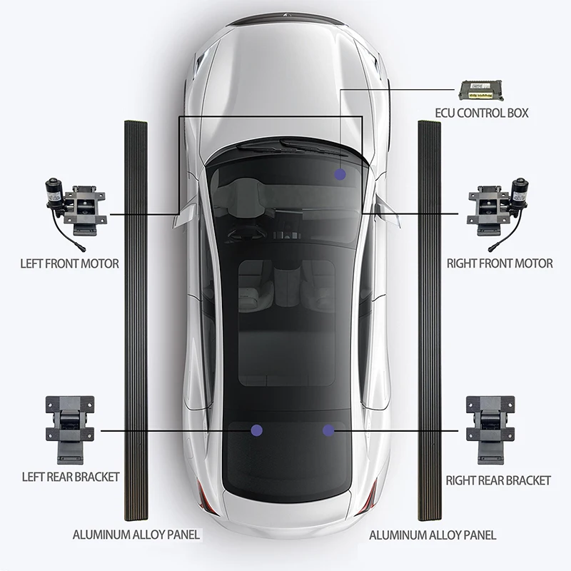 YTPIONEER Car Automatic Retractable Auto Power Electric Side Step Running Boards T6 T7 T8 Accessories for Ford Ranger 2012-2019