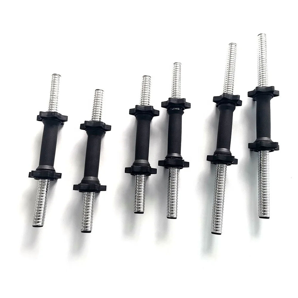 High Quality Cheap Chrome Threaded Hollow Dumbbell Bar With Rubber Grip
