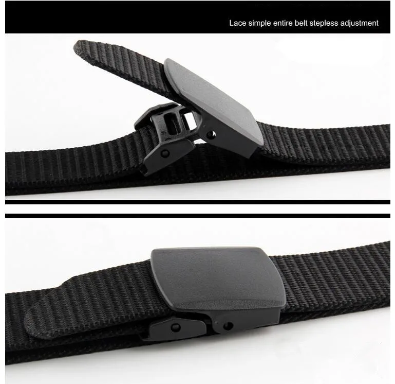 Ремень нейлоновый детский с пластиковой пряжкой, повседневный тактический пояс для мальчиков, защита от аллергии, для студентов