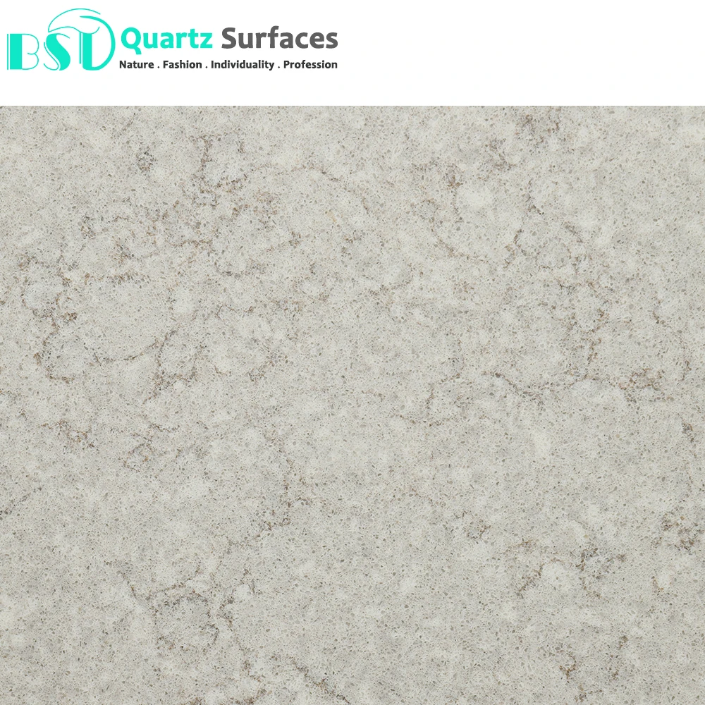 Countertop Quartz Stone Gold Natural with White & Grey Color Modern Marble Kitchen Kitchen Counter Top Polished BST 5 Years