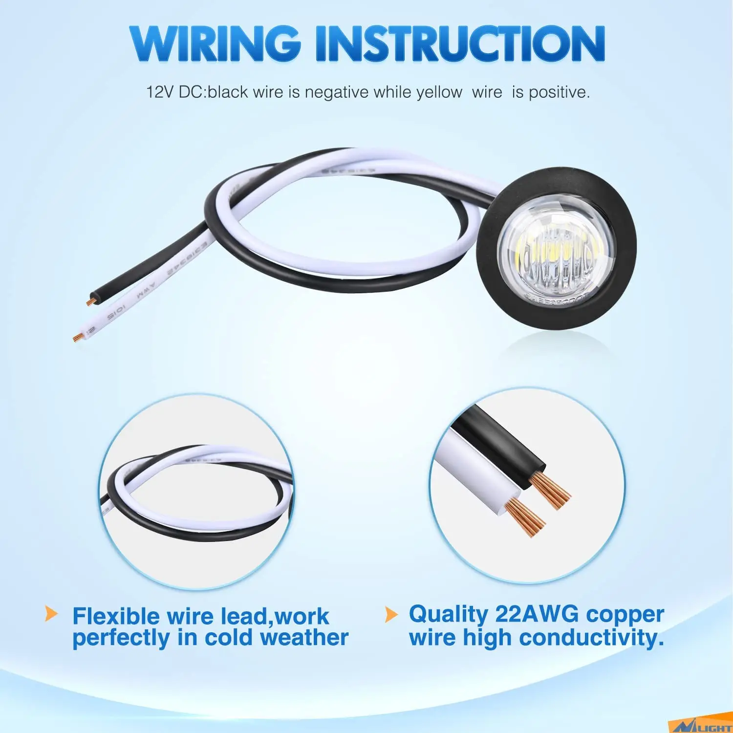 Лидер продаж 3/4 дюймовый круглый светодиодный светильник «Орлиный глаз» передний задний боковой габаритный фонарь пулевой для грузовых автомобилей