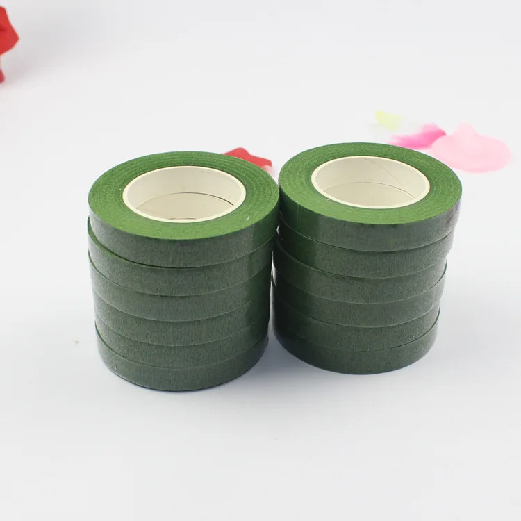 Fall In Color 12mm 30yards Green Floral Tape For Flowers Wrapping Florist Supplies