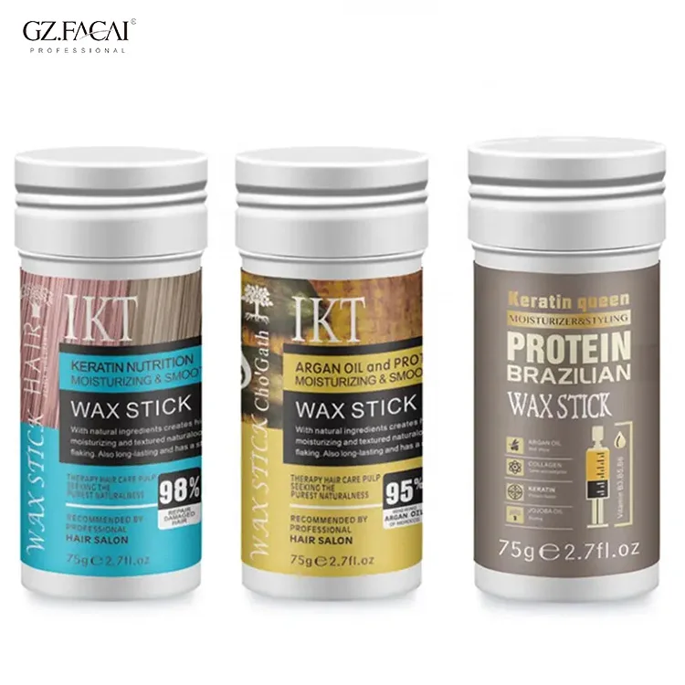 Perfect Smooth Non-Frizziy Hair Edge Control Private Label Keratin Hair Wax Sticks Hair Gel Stick 75g