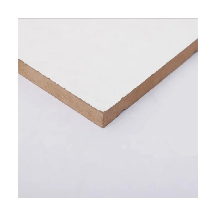 Warm White Color Melamine MDF With Two Sides/18mm White Melamine Paper Face MDF Board Fibreboards